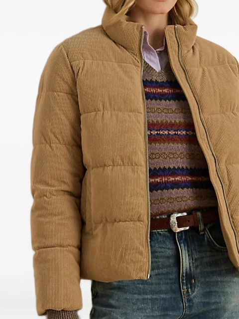 Lauren Ralph Lauren logo corduroy-texture jacket - Brown - zdjęcie produktu nr 2