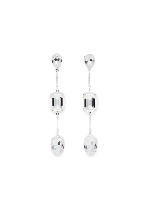 Magda Butrym crystal-embellished drop earrings - Silver - zdjęcie produktu nr 1