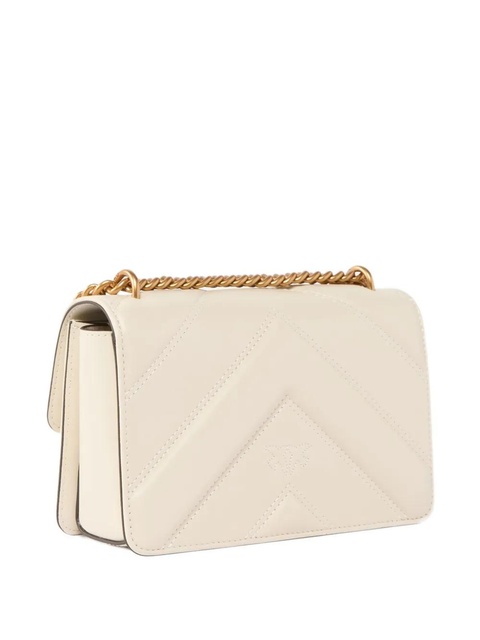 PINKO mini Love quilted Love Birds-embellished crossbody bag - White - zdjęcie produktu nr 2