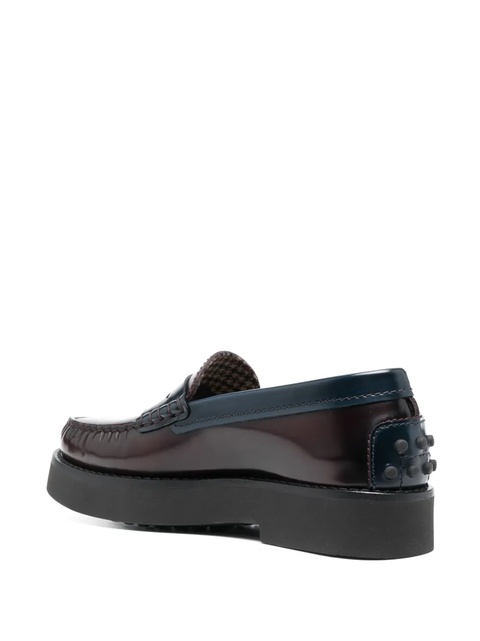 Tod's two-tone leather loafers - Red - zdjęcie produktu nr 2