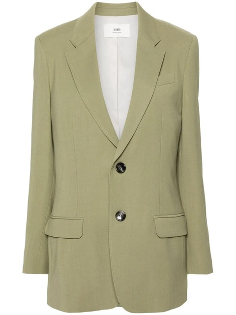 AMI Paris single-breasted textured blazer - Green - zdjęcie produktu nr 1