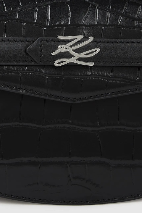 Karl Lagerfeld torebka skórzana Karl Lagerfeld Studio kolor czarny A4W30135 - zdjęcie produktu nr 2