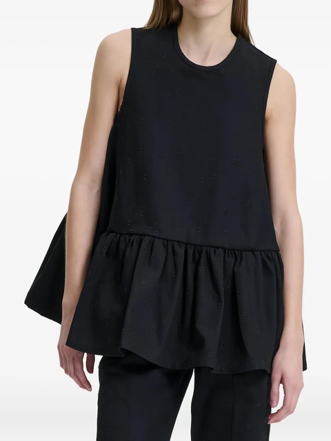 Cecilie Bahnsen Barbara embroidered top - Black - zdjęcie produktu nr 1
