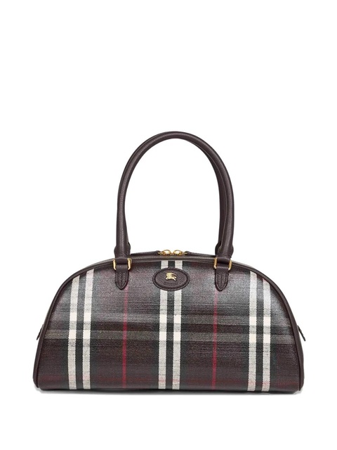 Burberry checked equestrian knight-detail tote bag - Brown - zdjęcie produktu nr 1