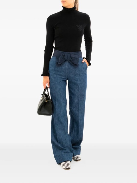 Valentino Garavani bow-detail jeans - Blue - zdjęcie produktu nr 1