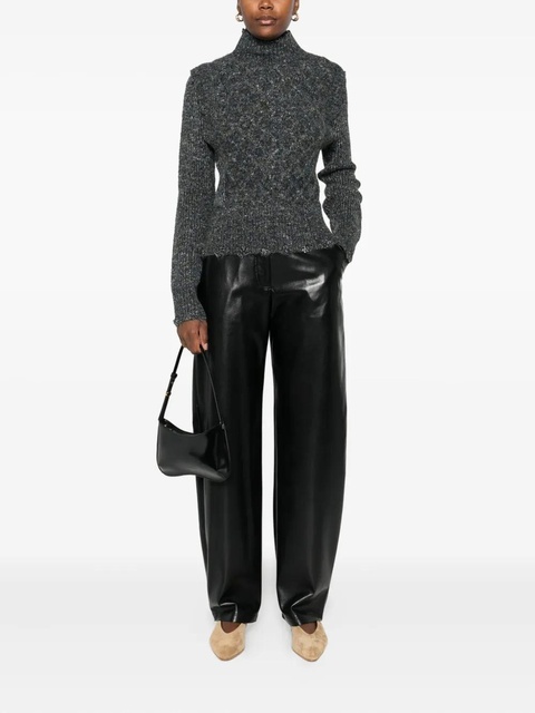 PINKO leather-effect trousers - Black - zdjęcie produktu nr 2