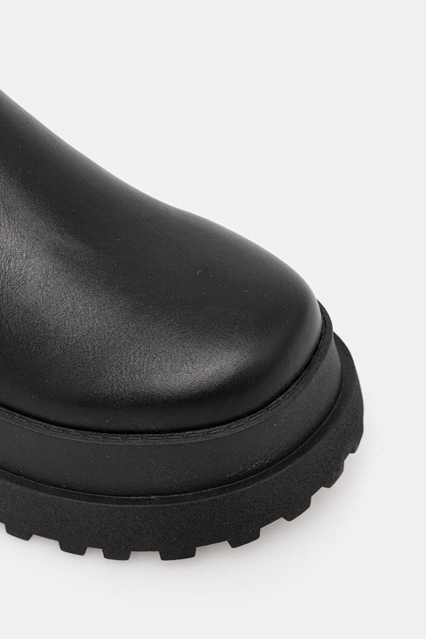 Buffalo kozaki Pluto Overknee damskie kolor czarny na platformie 1270153-BLK - zdjęcie produktu nr 2