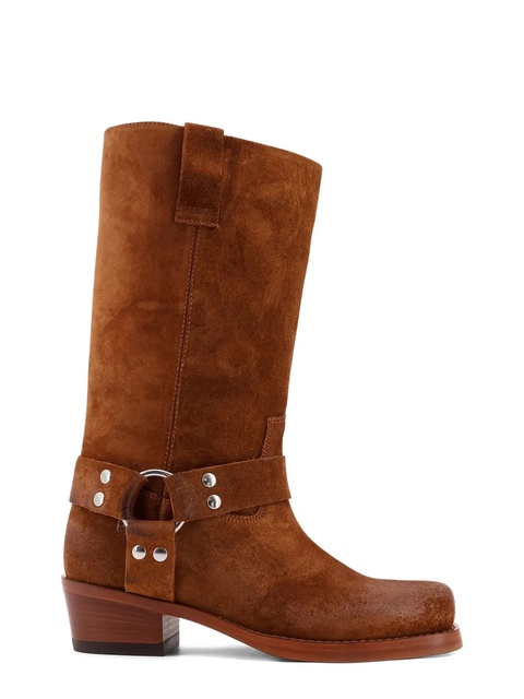 Paris Texas ring-detail suede knee-high boots - Brown - zdjęcie produktu nr 1
