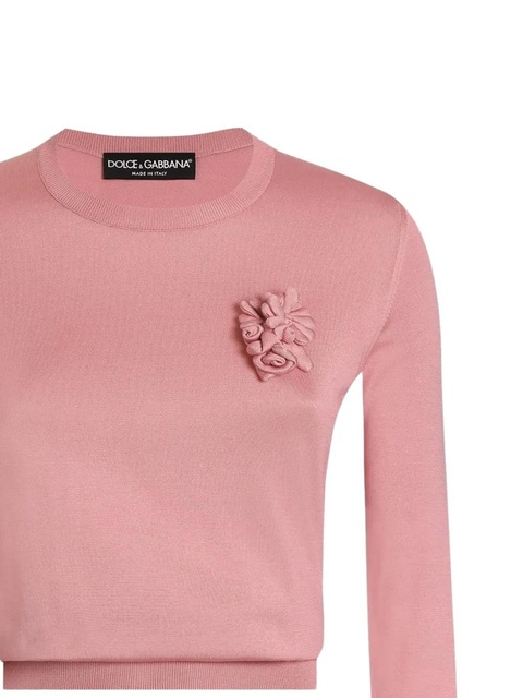 Dolce & Gabbana floral-appliqué top - Pink - zdjęcie produktu nr 2
