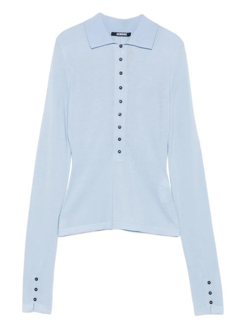 Jacquemus merino-wool polo shirt - Blue - zdjęcie produktu nr 1