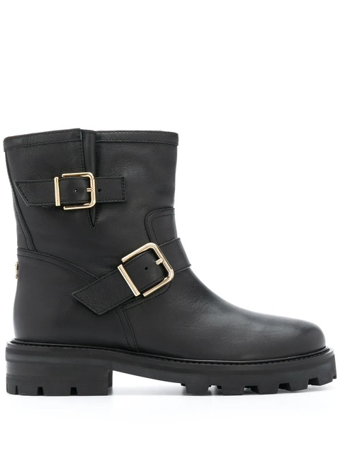 Jimmy Choo Youth buckle biker boots - Black - zdjęcie produktu nr 1