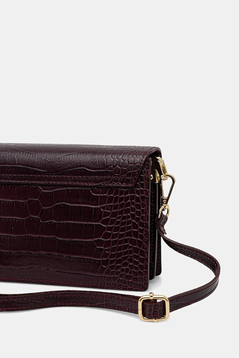 Answear.LAB torebka skórzana kolor bordowy - zdjęcie produktu nr 2