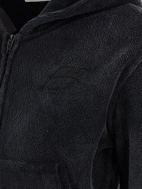 Alexander Wang logo-embroidered zip-front hoodie - Black - zdjęcie produktu nr 1