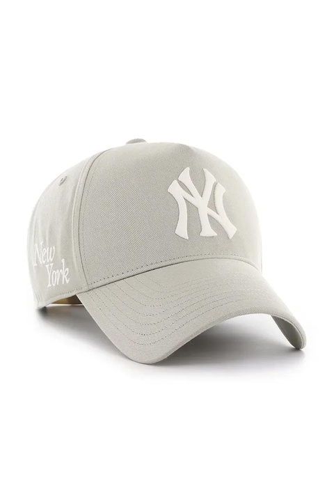 47 brand czapka z daszkiem MLB New York Yankees kolor beżowy gładka B-FNDOF17GWP-F5 - zdjęcie produktu nr 2