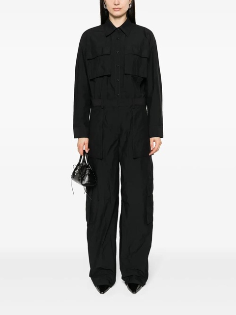 Alexander Wang button-up ripstop cargo jumpsuit - Black - zdjęcie produktu nr 1