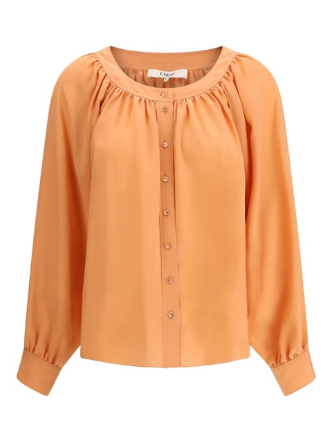 Chloé round-neck buttoned shirt - Orange - zdjęcie produktu nr 1
