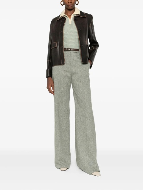 Valentino Garavani pressed crease trousers - Green - zdjęcie produktu nr 2
