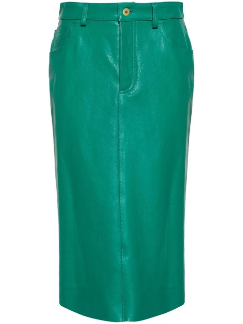 Blumarine debossed-logo midi skirt - Green - zdjęcie produktu nr 1