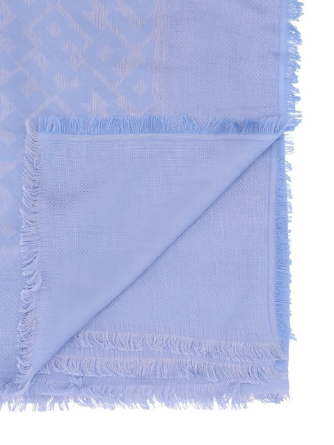 Longchamp fringed scarf - Blue - zdjęcie produktu nr 1
