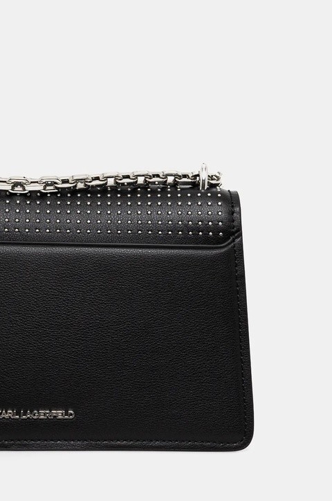 Karl Lagerfeld torebka skórzana kolor czarny 246W3027 - zdjęcie produktu nr 2