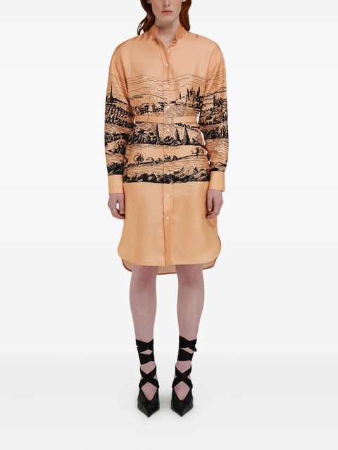 Ferragamo printed shirt dress - Orange - zdjęcie produktu nr 2
