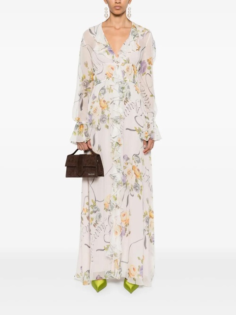 Blumarine floral-print maxi dress - White - zdjęcie produktu nr 2