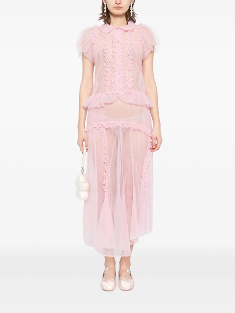 Simone Rocha ruffle-details skirt - Pink - zdjęcie produktu nr 2
