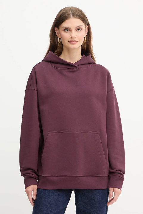MAX&Co. bluza bawełniana damska kolor fioletowy z kapturem gładka 2528926022200 - zdjęcie produktu nr 2