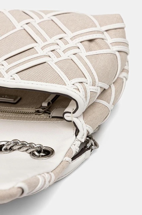 Tory Burch torebka Kira Woven Canvas Small kolor beżowy 151267-250 - zdjęcie produktu nr 2