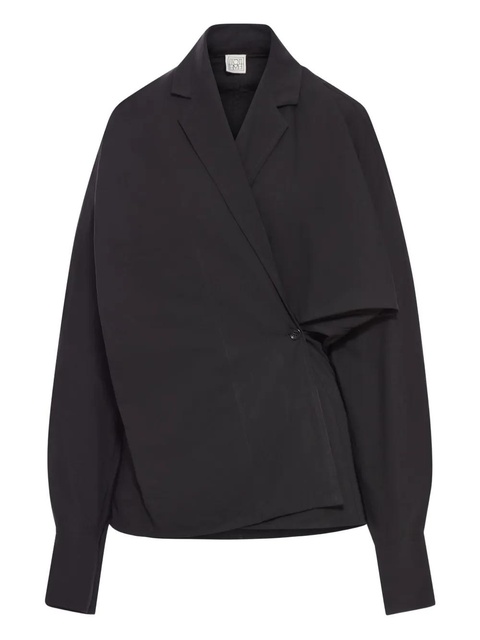 TOTEME asymmetric wrap blouse - Black - zdjęcie produktu nr 1