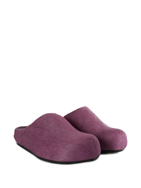 Marni Fussbett pony-hair slip-on sandals - Purple - zdjęcie produktu nr 1