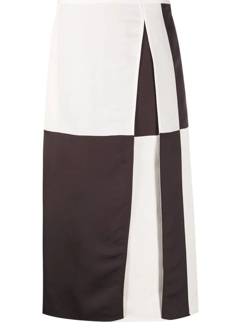 Jil Sander colour-block midi skirt - Neutrals - zdjęcie produktu nr 1