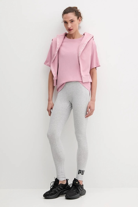 Puma legginsy damskie kolor szary z nadrukiem 682426 - zdjęcie produktu nr 1
