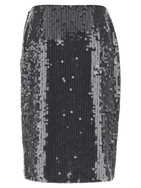 ROTATE BIRGER CHRISTENSEN sequin midi straight skirt - Black - zdjęcie produktu nr 1