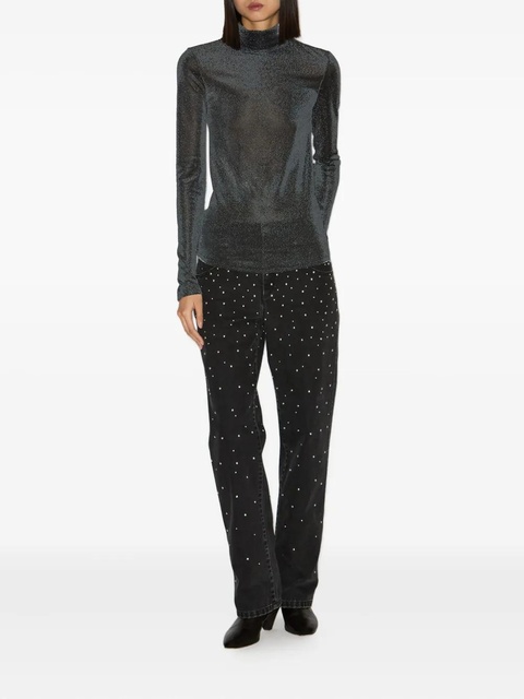 MARANT ÉTOILE Jadia stand-up collar top - Grey - zdjęcie produktu nr 2