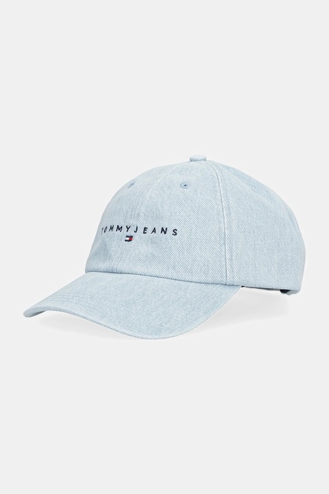 Tommy Jeans czapka z daszkiem jeansowa kolor niebieski AW0AW17912 - zdjęcie produktu nr 1