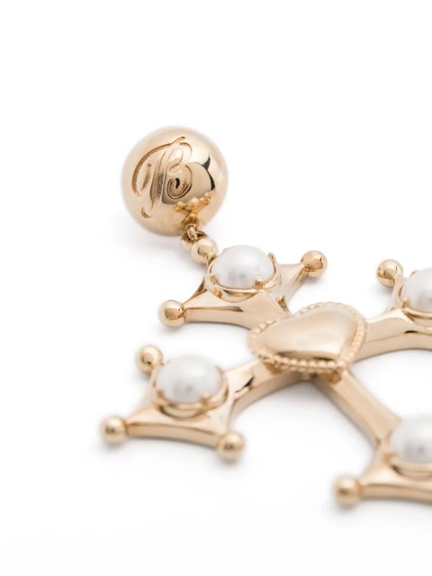 Blumarine cross drop earrings - Gold - zdjęcie produktu nr 2