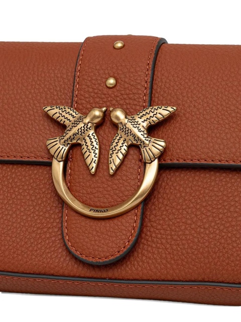 PINKO Love leather cross body bag - Orange - zdjęcie produktu nr 2