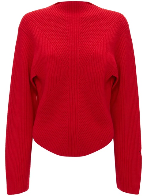 Victoria Beckham logo-embroidered wool-blend jumper - zdjęcie produktu nr 1