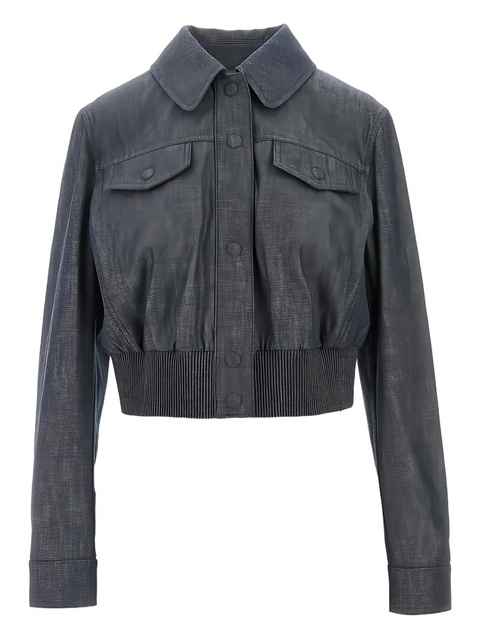 FENDI chambray cropped jacket - Blue - zdjęcie produktu nr 1
