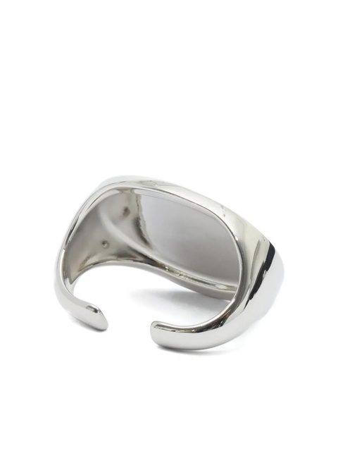 MM6 Maison Margiela oval-shaped ring - Silver - zdjęcie produktu nr 1