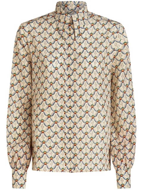 ETRO floral-print silk shirt - Neutrals - zdjęcie produktu nr 1