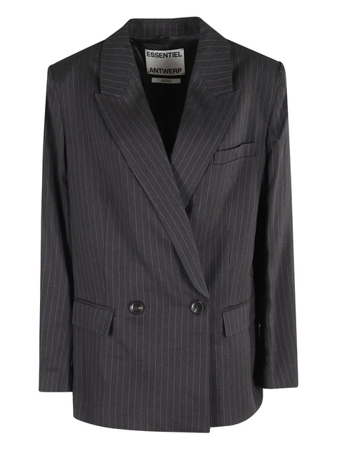 Essentiel Antwerp pinstripe double-breasted blazer - Grey - zdjęcie produktu nr 1