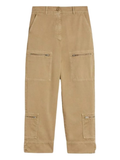 Weekend Max Mara zip-pocket cotton trousers - Neutrals - zdjęcie produktu nr 1