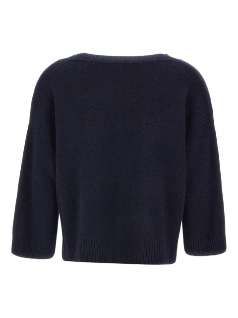 Weekend Max Mara Leva V-neck ribbed jumper - Blue - zdjęcie produktu nr 2