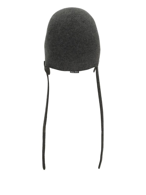 Miu Miu self-tie hat - Grey - zdjęcie produktu nr 2