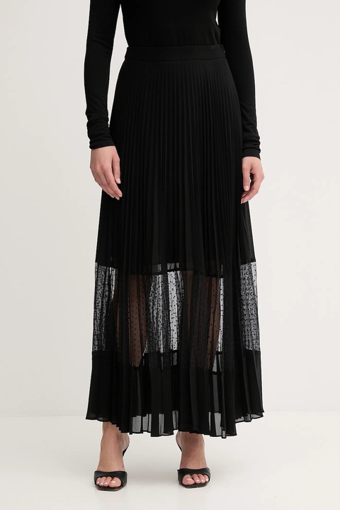Twinset spódnica kolor czarny maxi rozkloszowana 252TP2642 - zdjęcie produktu nr 1
