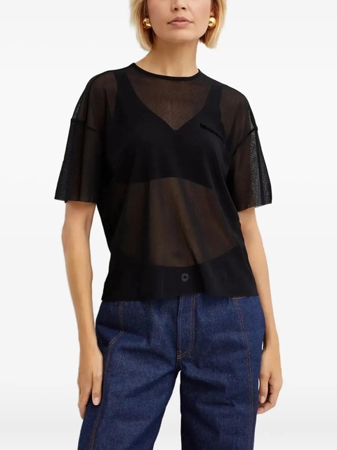Jean Paul Gaultier short-sleeves tulle T-shirt - Black - zdjęcie produktu nr 2