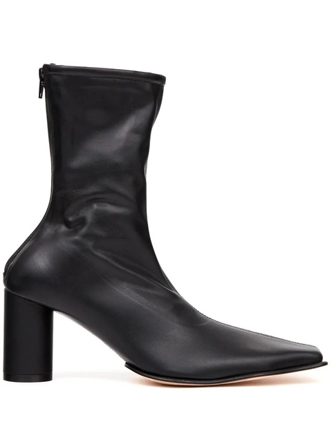 MM6 Maison Margiela Trunk leather boots - Black - zdjęcie produktu nr 1