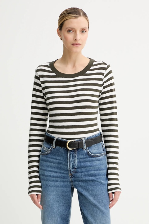 Marc O'Polo longsleeve bawełniany kolor zielony 5000007074 - zdjęcie produktu nr 1